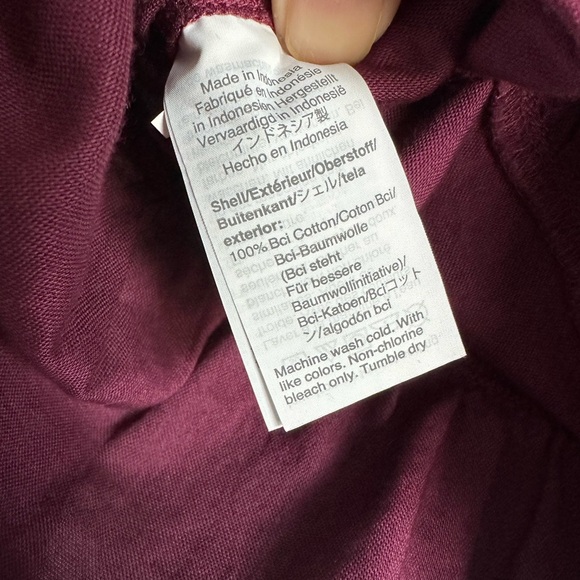 MADEWELL Purple Short Sleeve Ruffle Hem Top - Picture 2 of 3